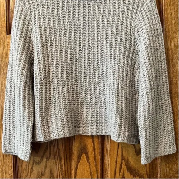 VALETTE Wool Blend Chunky Gray Knit Sweater Oversized Relaxed Fit | Size XS - Picture 6 of 9